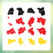 Vlag van Duitse Staten Raamsticker (Vel 3)