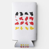 Vlag van Duitse Staten Seltzer Blikjeskoeler (Achterkant)
