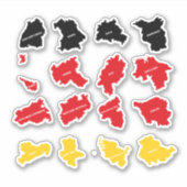 Vlag van Duitse Staten Sticker (Voorkant)