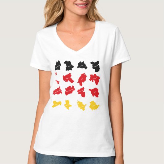 Vlag van Duitse Staten T-shirt (Voorkant)