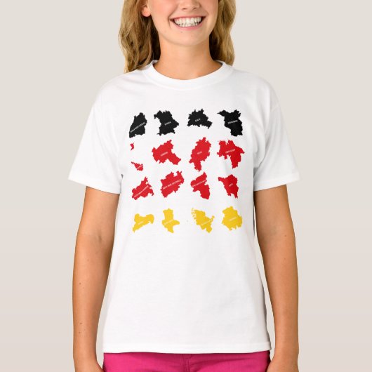 Vlag van Duitse Staten T-shirt (Voorkant)