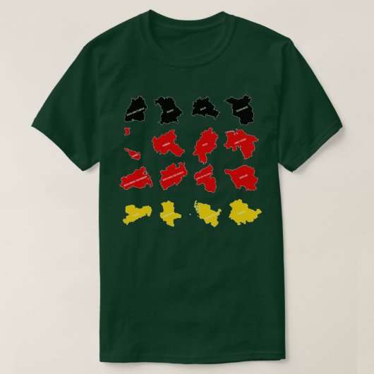 Vlag van Duitse Staten T-shirt (Design voorkant)