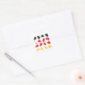 Vlag van Duitse Staten Vierkante Sticker (Envelop)