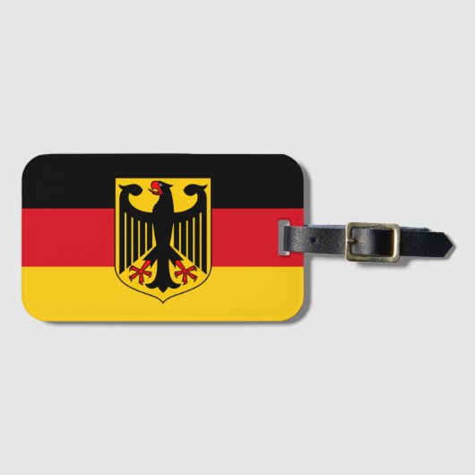 Vlag van Duitsland Bagagelabel (Voorkant (horizontaal))