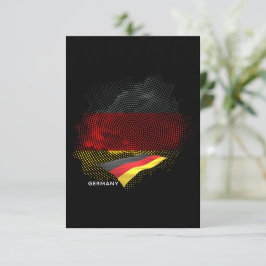Vlag van Duitsland Bedankkaart (Staand voorkant)