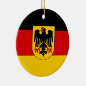 Vlag van Duitsland - Bundesdienstvlagge Keramisch Ornament (Rechts)