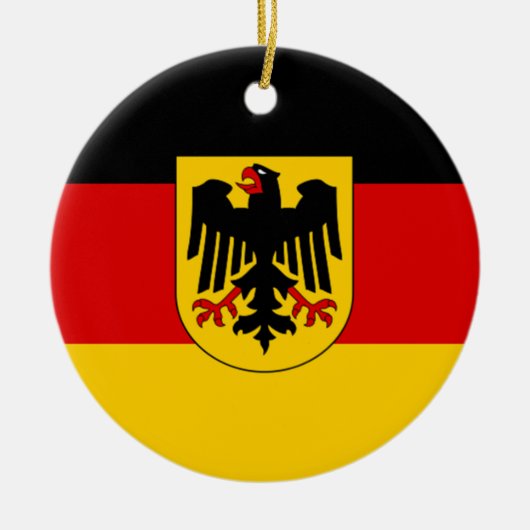 Vlag van Duitsland - Bundesdienstvlagge Keramisch Ornament (Voorkant)