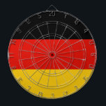 Vlag van Duitsland Dartbord<br><div class="desc">Vlag van Duitsland: "Einigkeit und Recht und Freiheit" → "Eenheid en recht en vrijheid". Het is een driekleurige vlag, bestaande uit drie horizontale banden die in de Duitse nationale kleuren passen: zwart, rood en goud.</div>