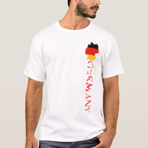 Vlag van Duitsland Duitse vlag Duitsland Kaart T-shirt