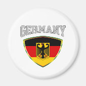 Vlag van Duitsland en embleem Magneet (Voorkant)