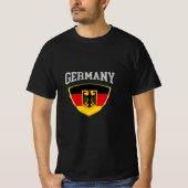 Vlag van Duitsland en embleem T-shirt (Voorkant)