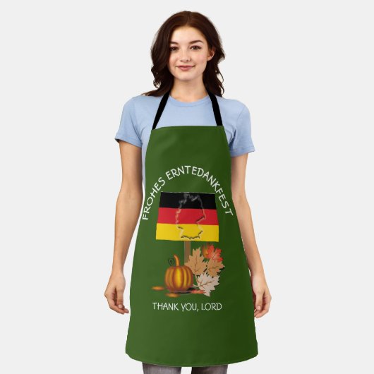 Vlag van DUITSLAND Erntedankfest Thanksgiving Schort (Gedragen)