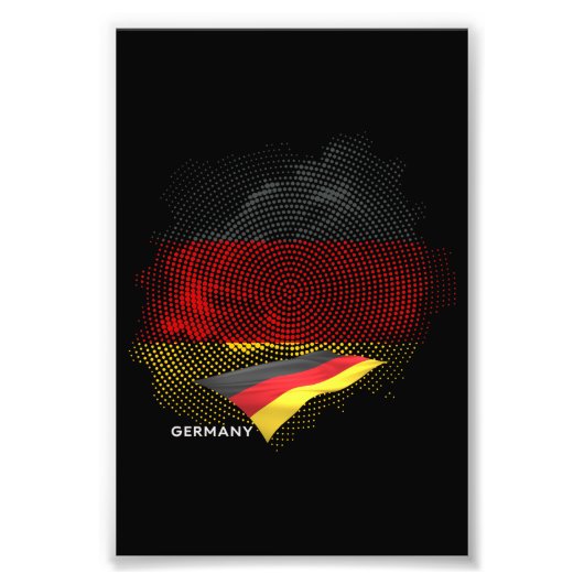 Vlag van Duitsland Foto Afdruk (Voorkant)