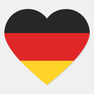 Vlag van Duitsland Hart Sticker