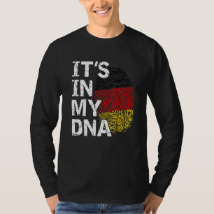 Vlag van Duitsland Het Zit In Mijn Dna Duitse Wort T-shirt
