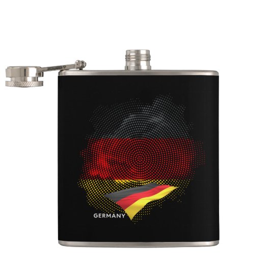 Vlag van Duitsland Heupfles (Geopend)