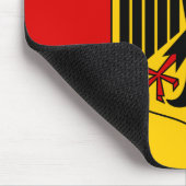 Vlag van Duitsland met Crest Muismat (Hoek)