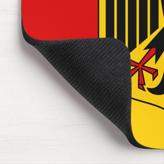 Vlag van Duitsland met Crest Muismat (Hoek)