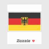 Vlag van Duitsland met wapenschild (onofficieel) Sticker (Vel)