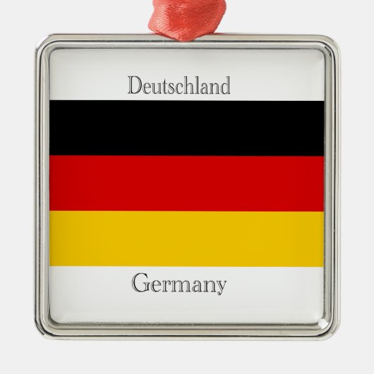 Vlag van Duitsland Metalen Ornament (Voorkant)