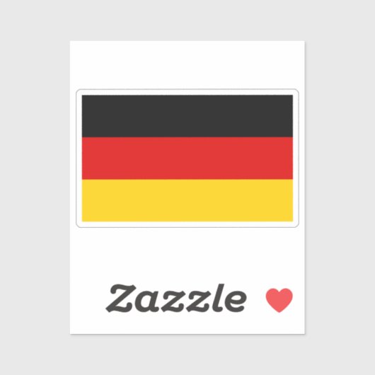 Vlag van Duitsland op maat gesneden Sticker (Vel)