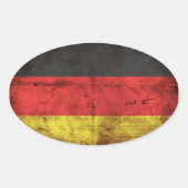 Vlag van Duitsland Ovale Sticker (Voorkant)