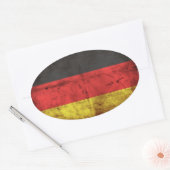 Vlag van Duitsland Ovale Sticker (Envelop)