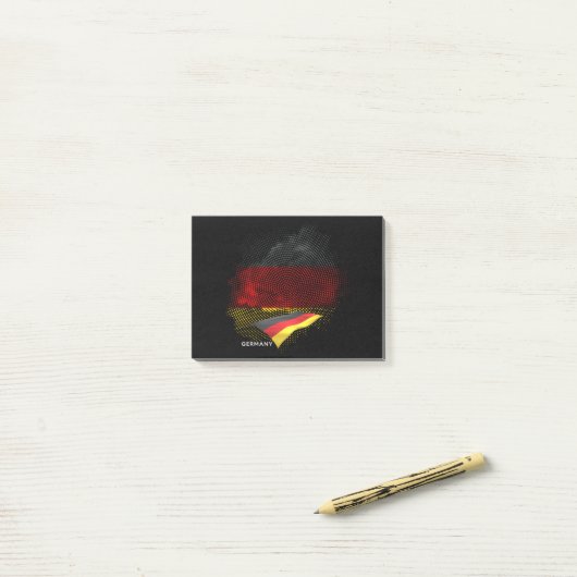 Vlag van Duitsland Post-it® Notes (Op bureau)