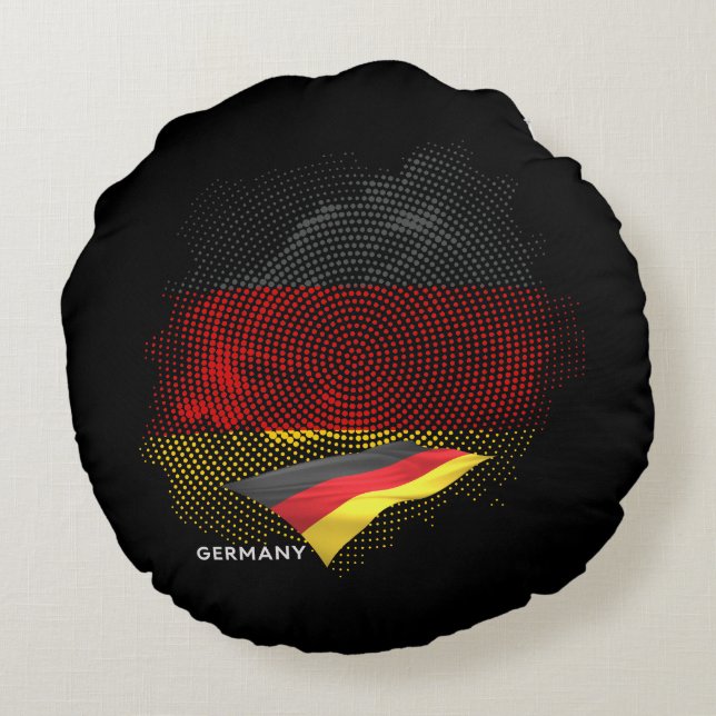 Vlag van Duitsland Rond Kussen (Achterkant)
