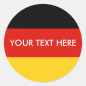 Vlag van Duitsland Ronde Sticker (Voorkant)