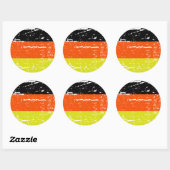 VLAG VAN DUITSLAND RONDE STICKER (Vel)