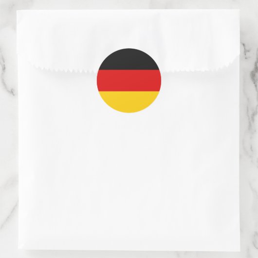 Vlag van Duitsland Ronde Sticker (Tas)