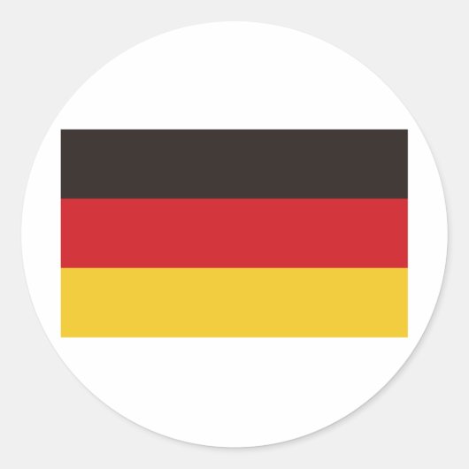 Vlag van Duitsland Ronde Sticker (Voorkant)