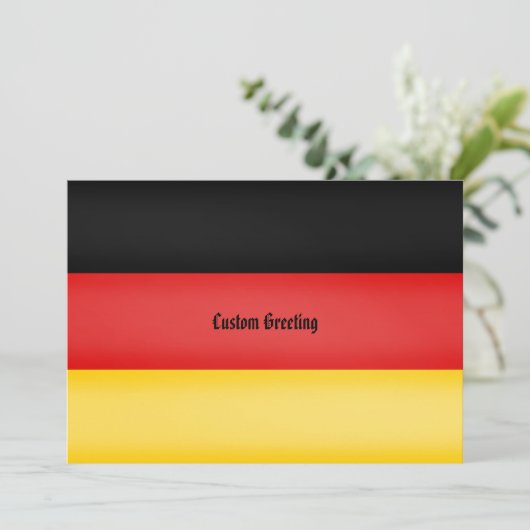 Vlag van Duitsland Schwarz Rot Gold gepersonalisee Kaart (Staand voorkant)