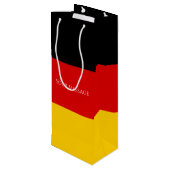 Vlag van Duitsland Schwarz Rot Gold gepersonalisee Wijn Cadeautas (Achterkant Gekanteld)