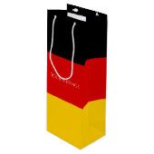 Vlag van Duitsland Schwarz Rot Gold gepersonalisee Wijn Cadeautas (Voorkant Gekanteld)