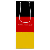 Vlag van Duitsland Schwarz Rot Gold gepersonalisee Wijn Cadeautas (Voorkant)