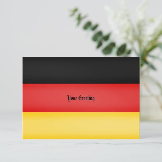 Vlag van Duitsland Schwarz Rot Gold Personalized I Kaart (Staand voorkant)