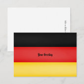 Vlag van Duitsland Schwarz Rot Gold Personalized I Kaart (Voorkant / Achterkant)