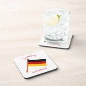 Vlag van Duitsland Thunder_Cove Bier Onderzetter (Rechterzijde)