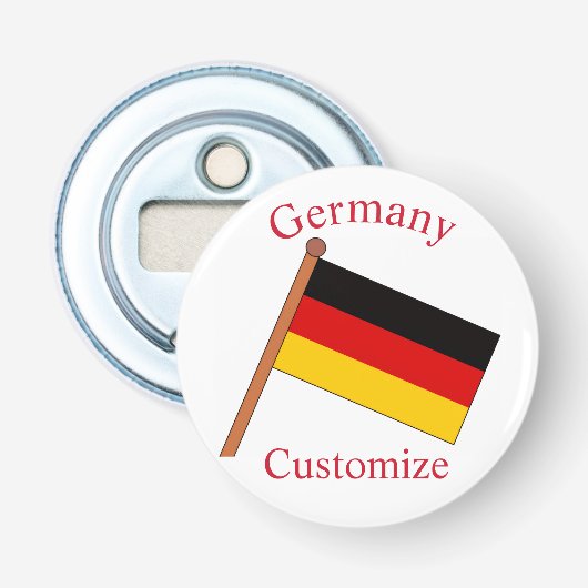 Vlag van Duitsland Thunder_Cove Button Flesopener (Voorkant)