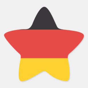 Vlag van Duitsland x20 stickers Duitse ster vormig