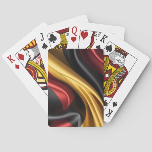 Vlag van Duitsland zijde textuur Pokerkaarten (Achterkant)