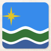 Vlag van Duluth, Minnesota Kartonnen Onderzetters (Voorkant)