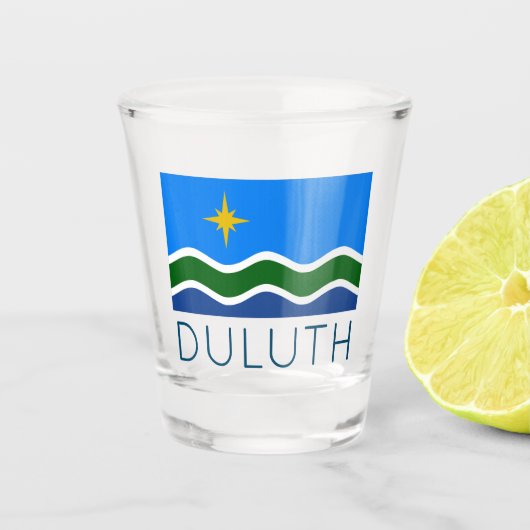 Vlag van Duluth (Minnesota) Shot Glas (Voorkant)