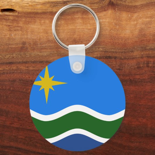 Vlag van Duluth, Minnesota Sleutelhanger (Achterkant)