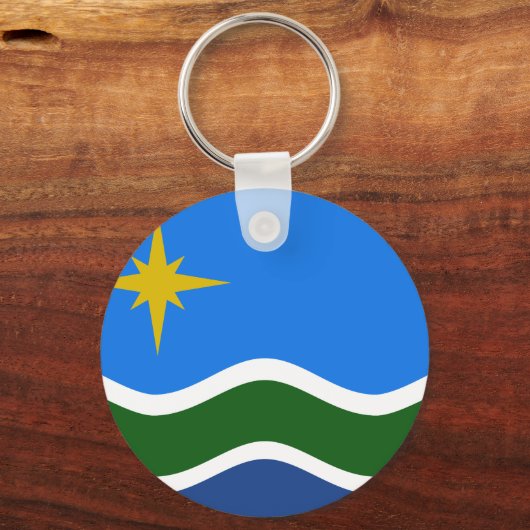 Vlag van Duluth, Minnesota Sleutelhanger (Voorkant)