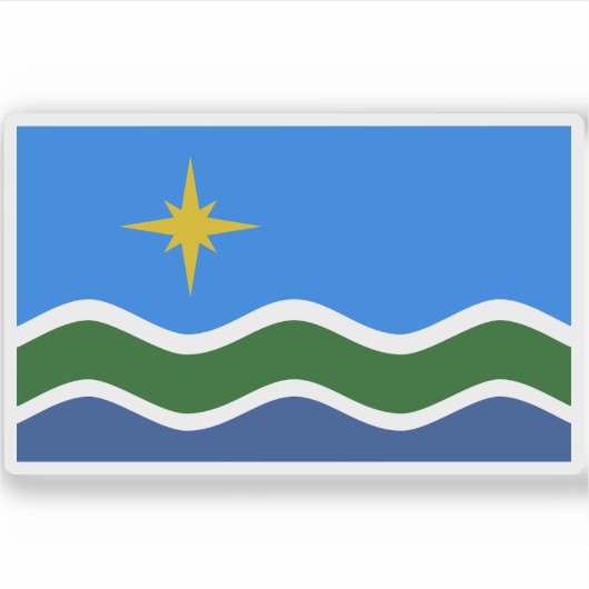 Vlag van Duluth, Minnesota Sticker (Voorkant)