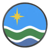 Vlag van Duluth, MN Hockey Puck (Voorkant)