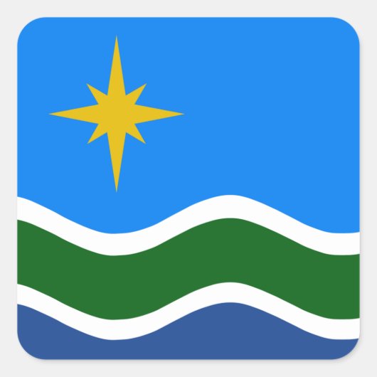 Vlag van Duluth, MN Vierkante Sticker (Voorkant)